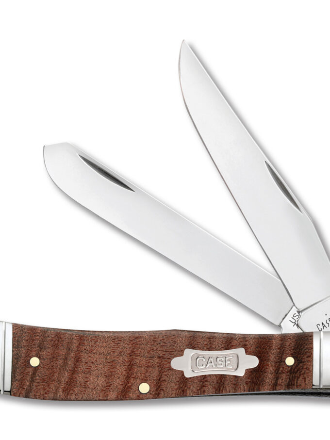 Case Trapper Folding Knife Brown Curly Maple CA10849