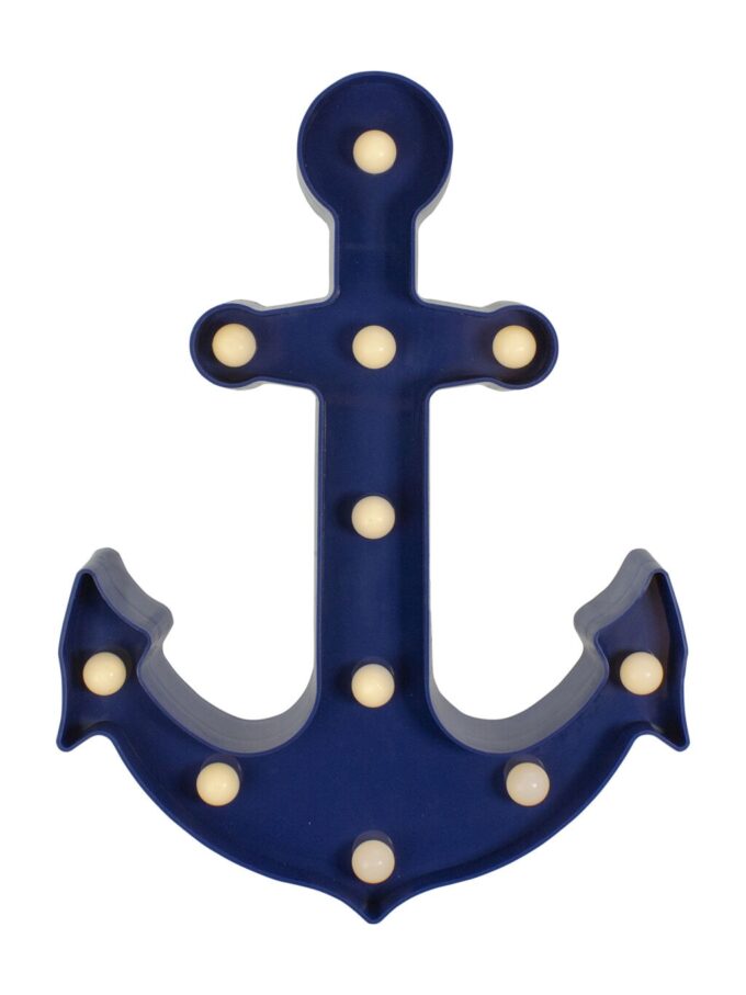 Northlight 12.5 Blue Anchor LED Marquee Wall Sign