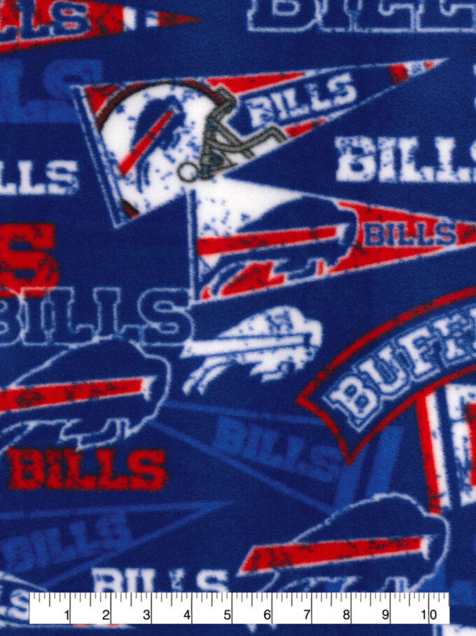 Fabric Traditions Buffalo Bills Fleece Fabric Retro
