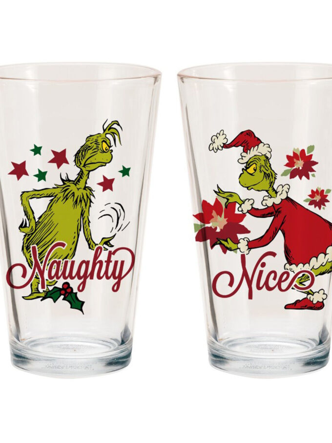 16oz Dr. Seuss Naughty & Nice Glasses 2ct