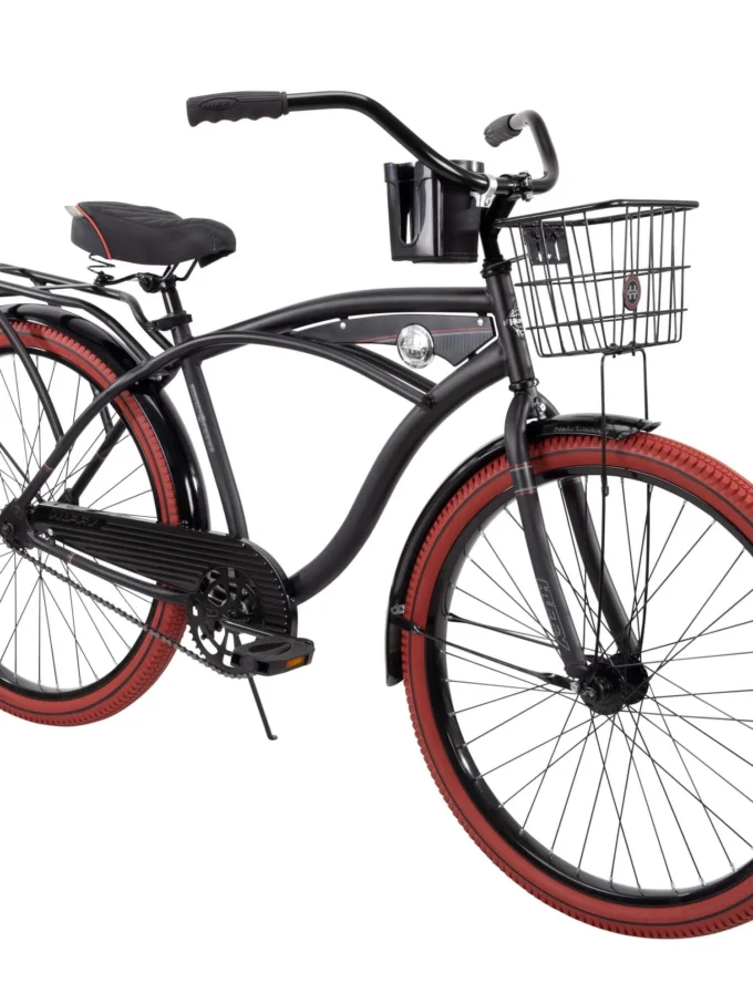 26¡± Nel Lusso Men's Cruiser Bike, Matte Black