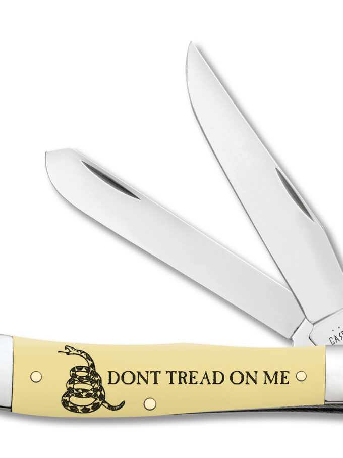 Case Don't Tread On Me Gadsden Flag Smooth Yellow Synthetic Trapper CA06089