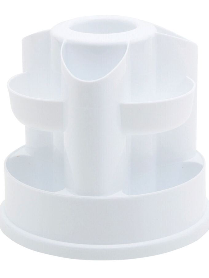 8 x 8 White Rotating Desktop Organizer