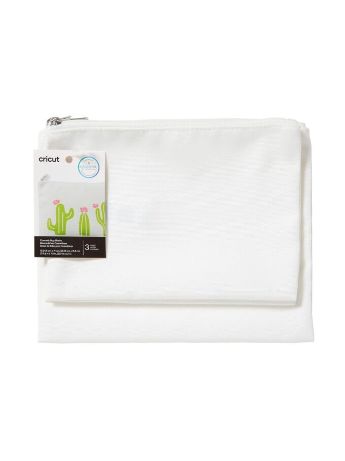 Cricut 3ct Linen Infusible Ink Cosmetic Bag Blanks