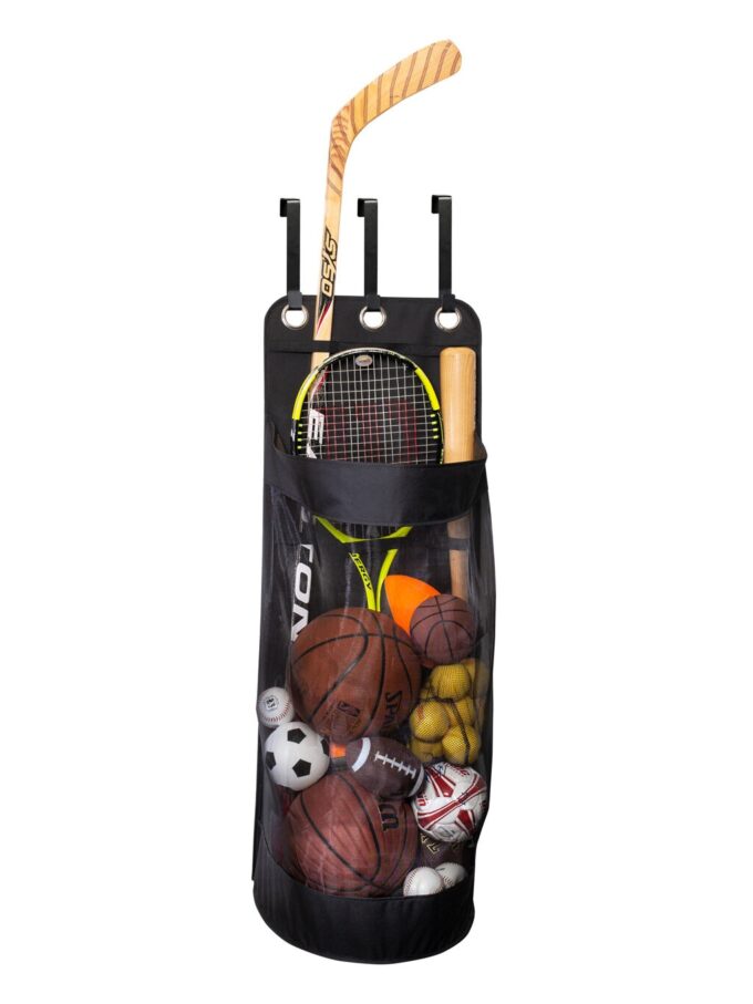 Honey Can Do 16 x 43 Black Hanging Sports Equipment Organizer