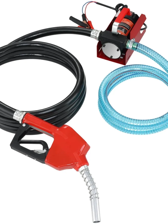 BENTISM Diesel Fuel Transfer Pump Kit,10 GPM12V DC Fuel Transfer Extractor Pump with Automatic Shut-off Nozzle Hose for Diesel, Kerosene, Machine, Transformer Oil