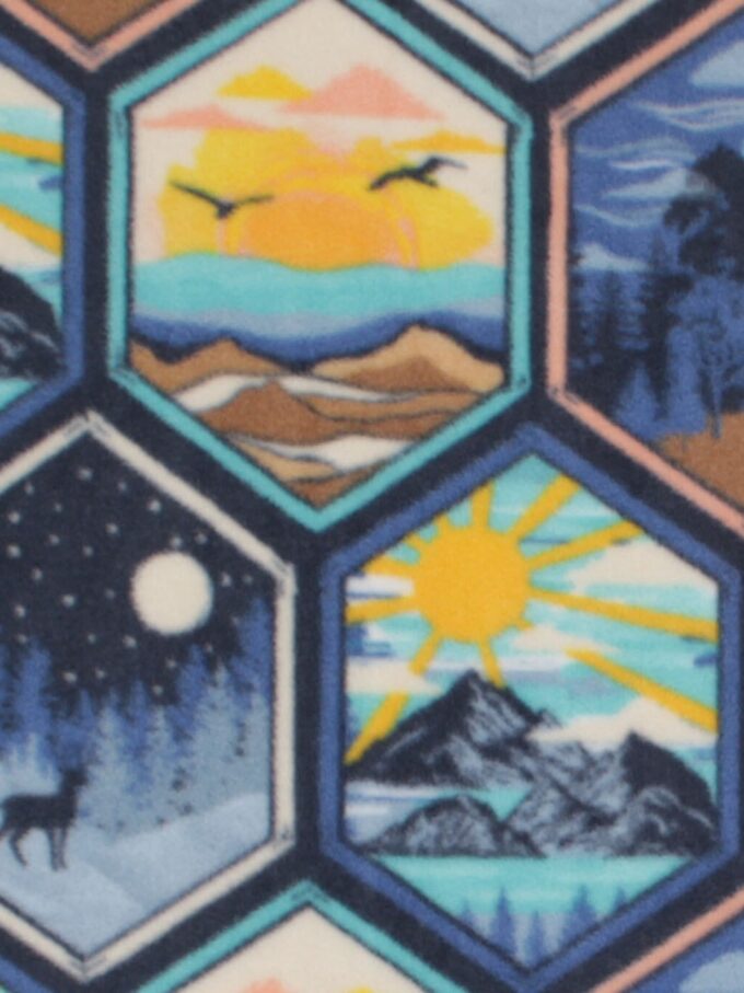 Wilderness Badges Anti Pill Fleece Fabric